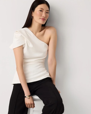 Sculpted One-Shoulder Top click to view larger image.