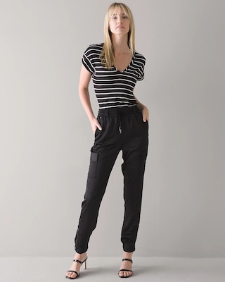 WHBM WKND Satin Jogger Pants