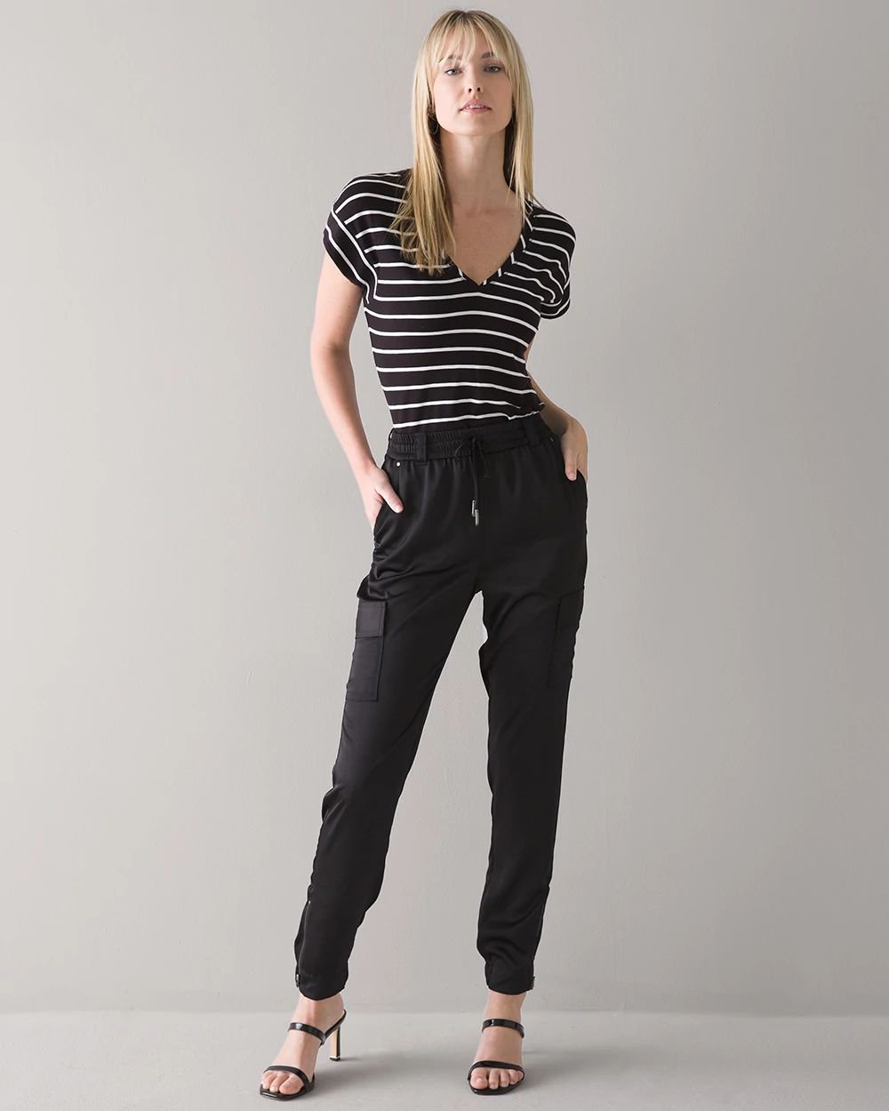 WHBM WKND Satin Jogger Pants