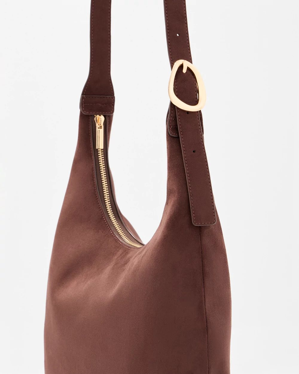 Faux Suede Shoulder Bag click to view larger image.