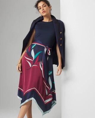 Handkerchief-Hem Midi Dress click to view larger image.