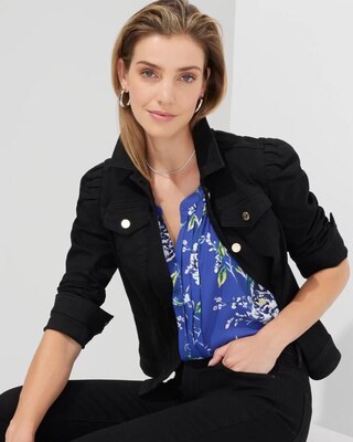 Outlet WHBM Pleated Split-Neck Shell
