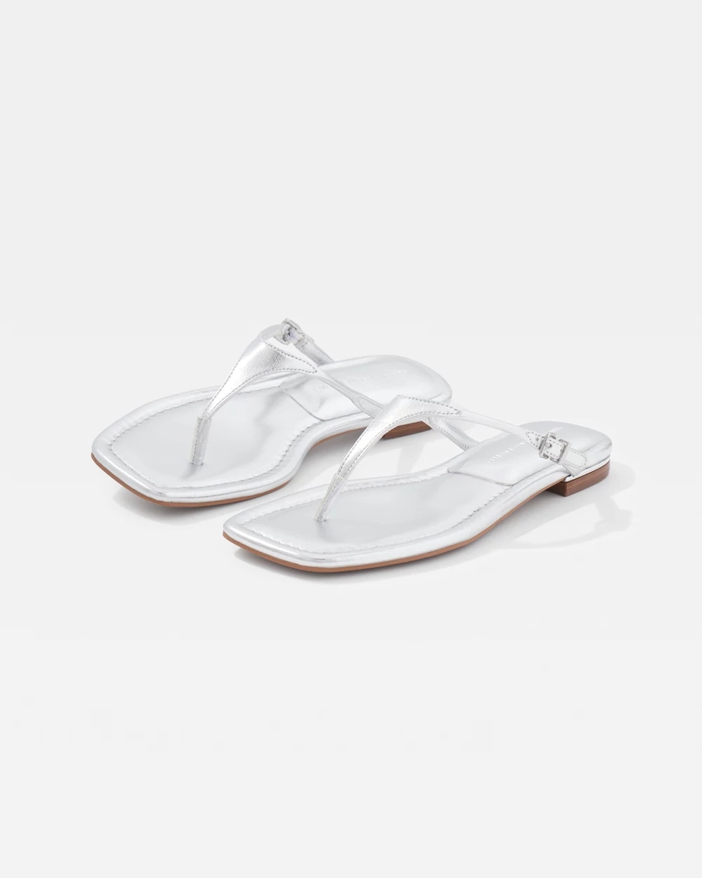 Silver Metallic Heel Sandal