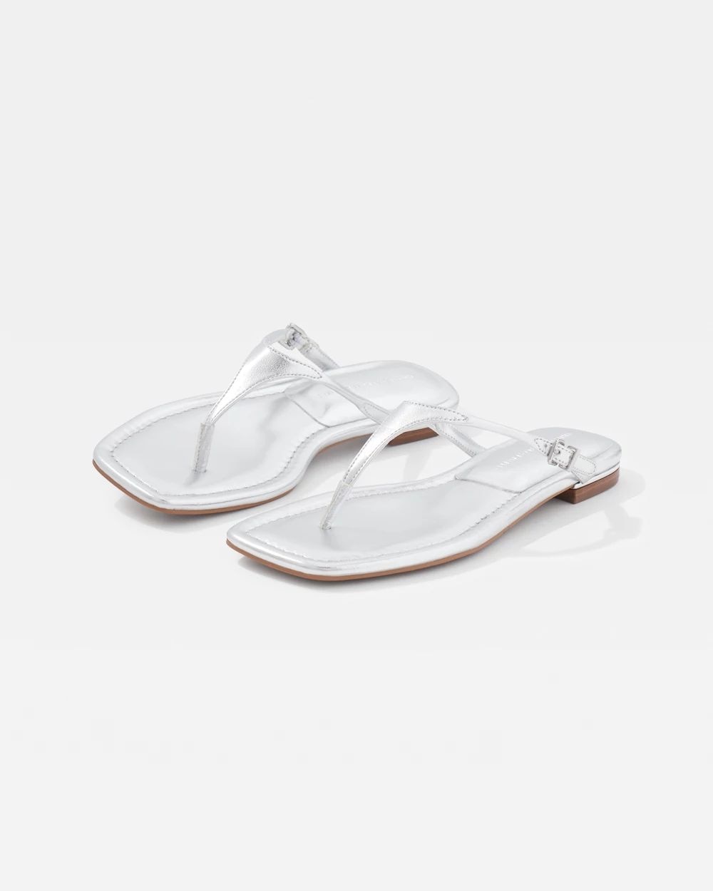 Silver Metallic Heel Sandal