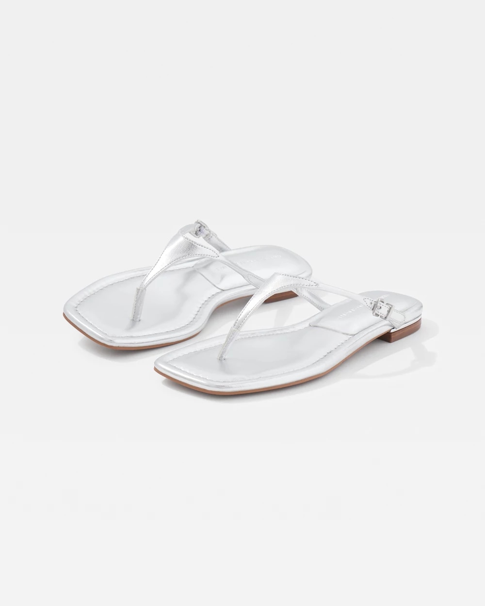Silver Metallic Heel Sandal