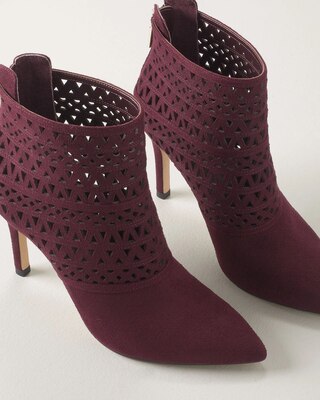 Laser-Cut Vegan-Suede Booties