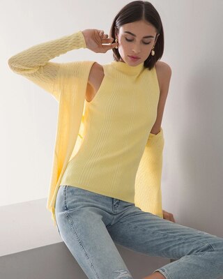 Sleeveless Mock Neck Pullover