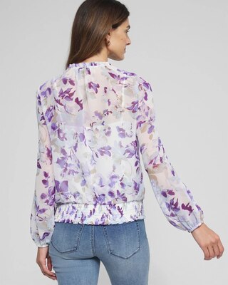 Outlet WHBM Georgette Sleeve Top