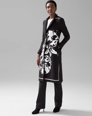 Black + White Evening Coat
