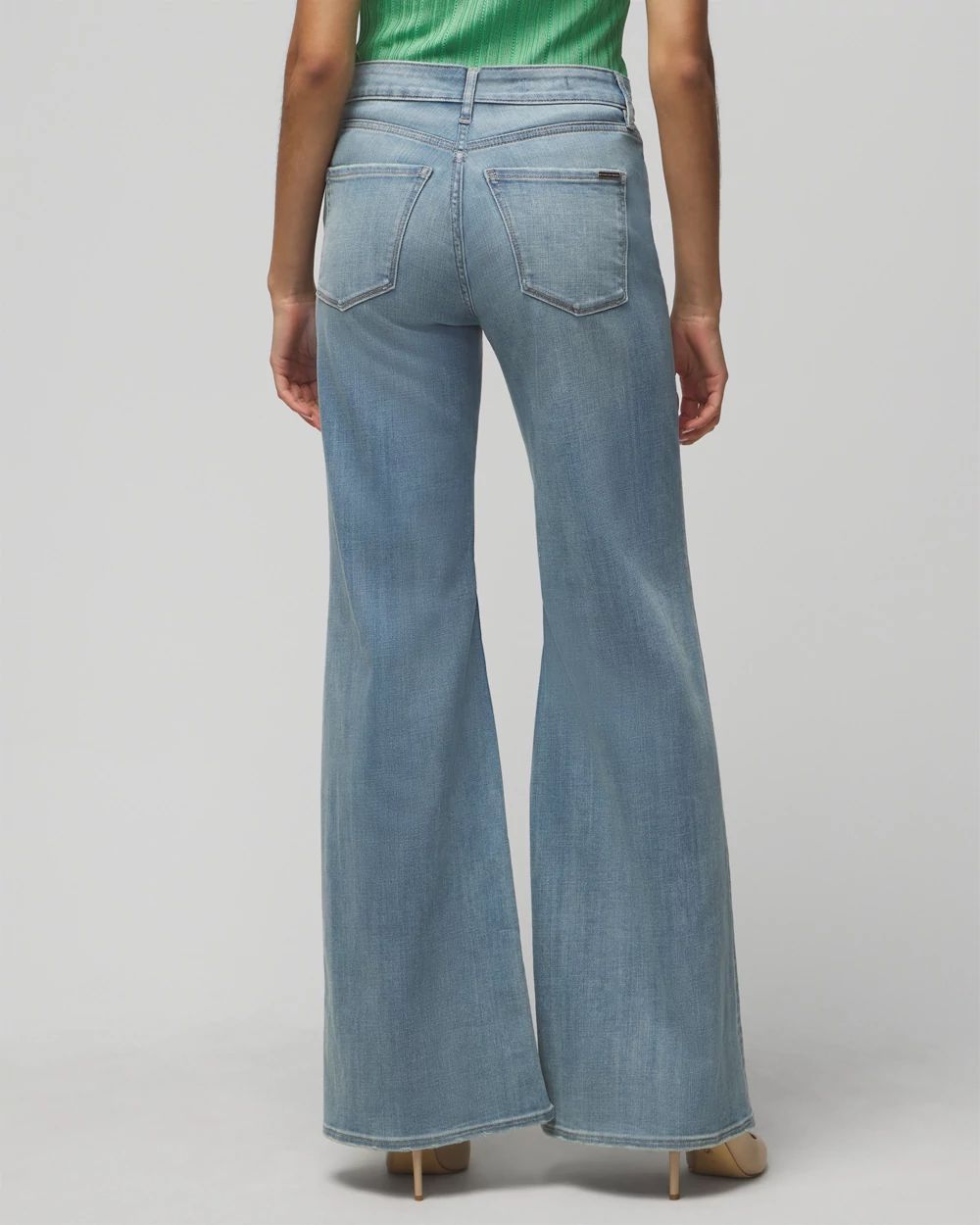 Petite High-Rise Everyday Soft Denim  Wide-Leg Pants click to view larger image.