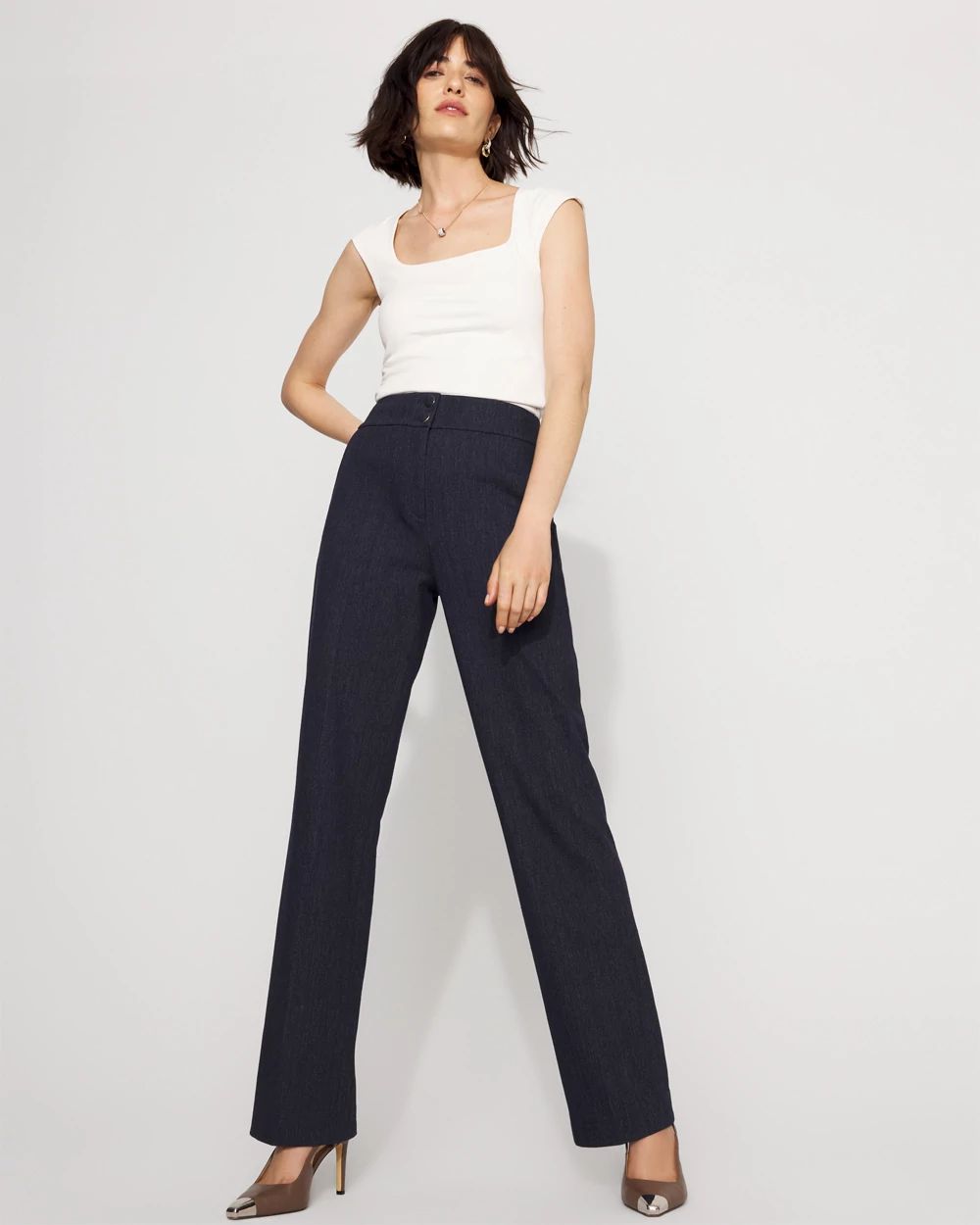 Extra High Rise Riley Denim-Look Trouser