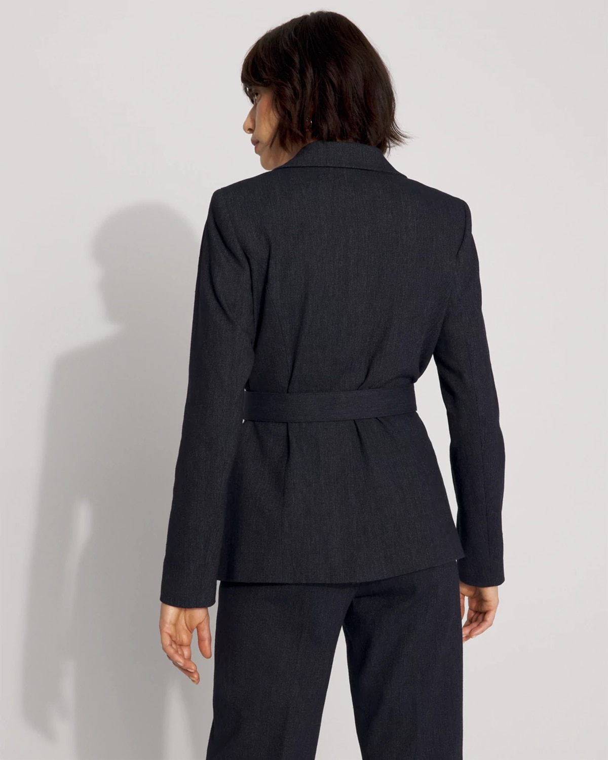 White House Black Market Petite Belted Blazer In Purple