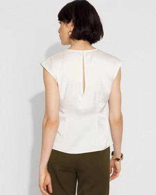 Satin V-Neck Shell click to view larger image.
