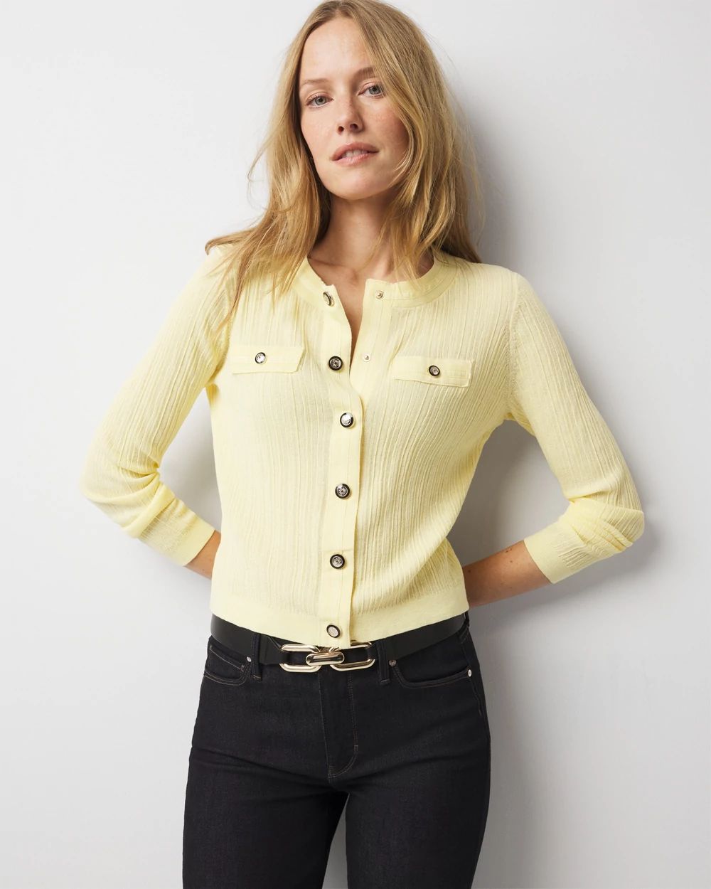 Snap Front Sweater Cardigan