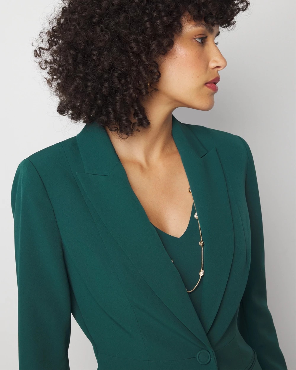 Petite Waist Seam Fluid Blazer