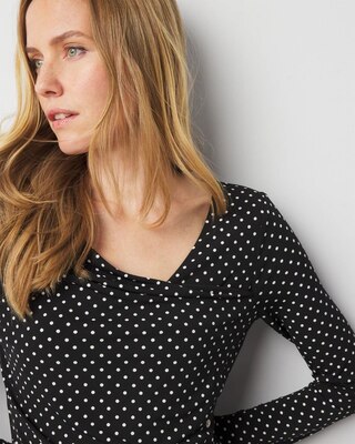 Ruched Button Trimmed Top click to view larger image.