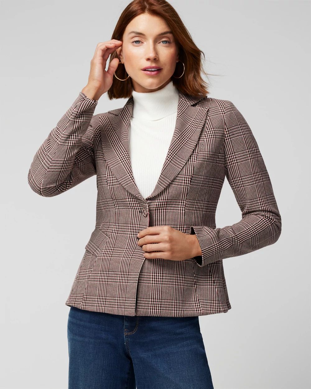 WHBM® Plaid Signature Blazer click to view larger image.