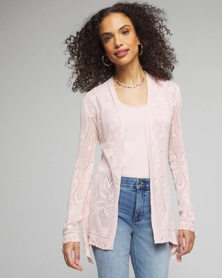 Outlet WHBM Pointelle Fly Away Cardigan
