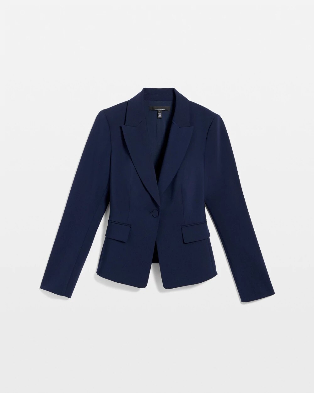 Luxe Stretch Cropped One-Button Blazer
