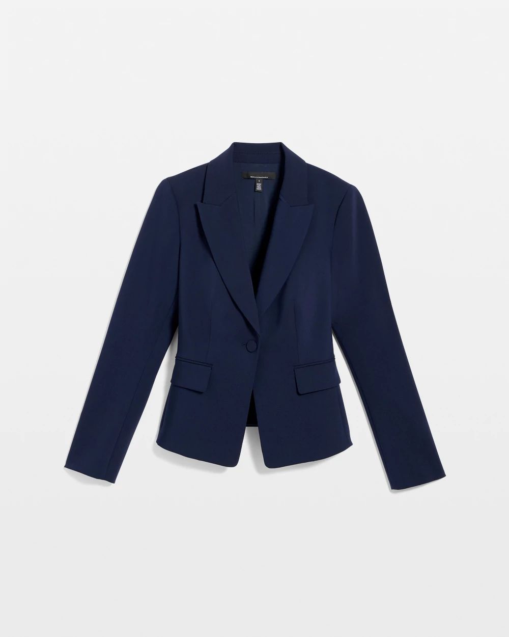Luxe Stretch Cropped One-Button Blazer click to view larger image.