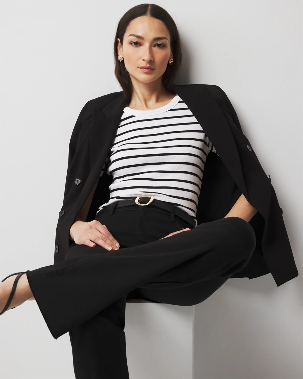 Petite Raw Hem Bootcut 5-Pocket Jean