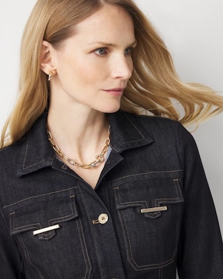 Denim Utility Jacket click to view larger image.