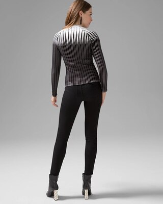High Contrast Peplum Sweater