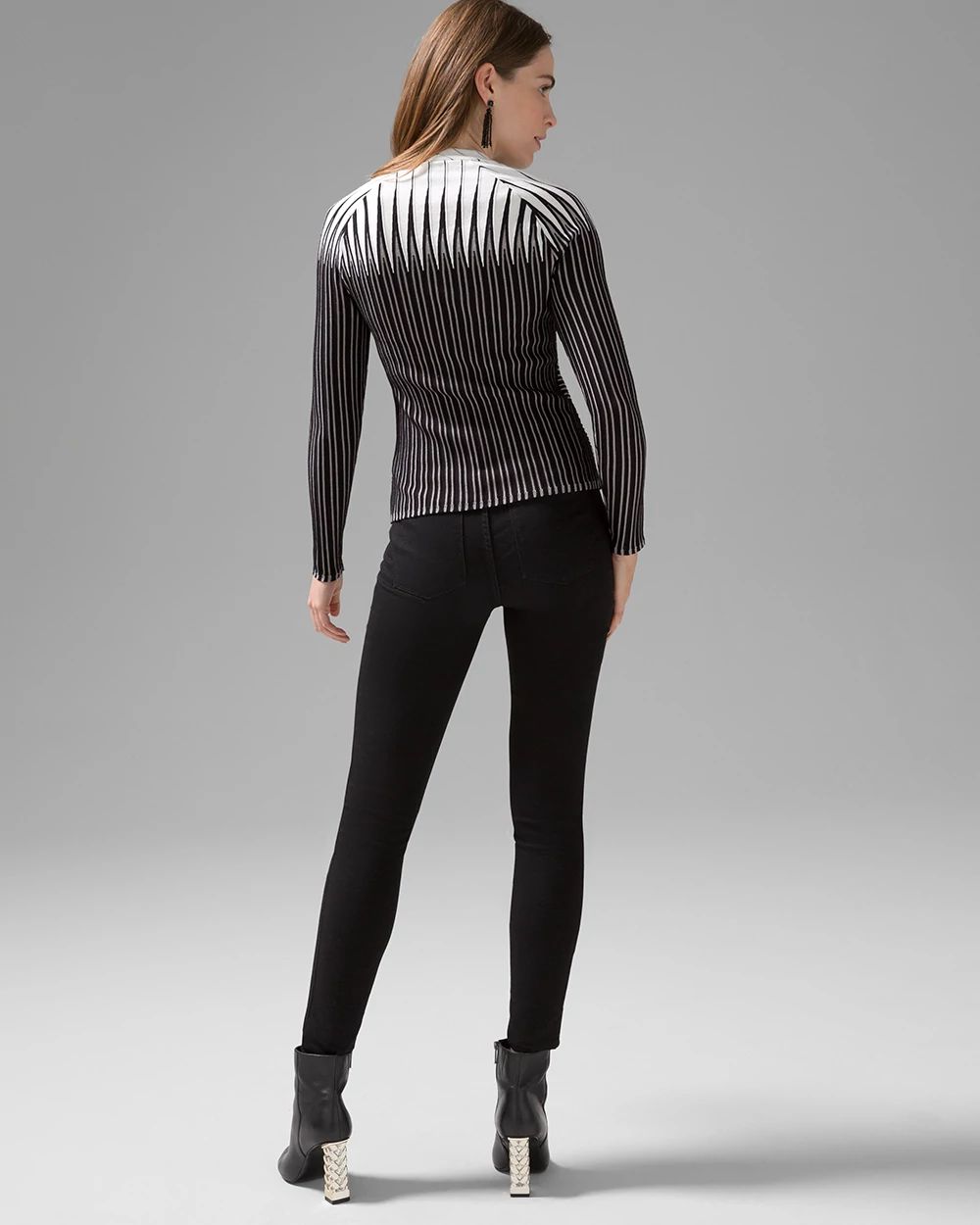 High Contrast Peplum Sweater