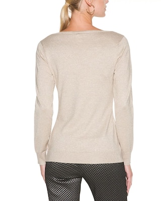 Outlet WHBM Button-Shoulder Boatneck Pullover click to view larger image.