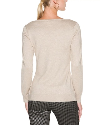 Outlet WHBM Button-Shoulder Boatneck Pullover