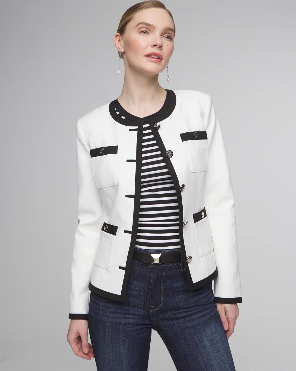 WHBM® Colorblock Stylist Jacket click to view larger image.
