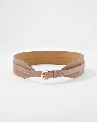 Faux Suede Wide Belt click to view larger image.