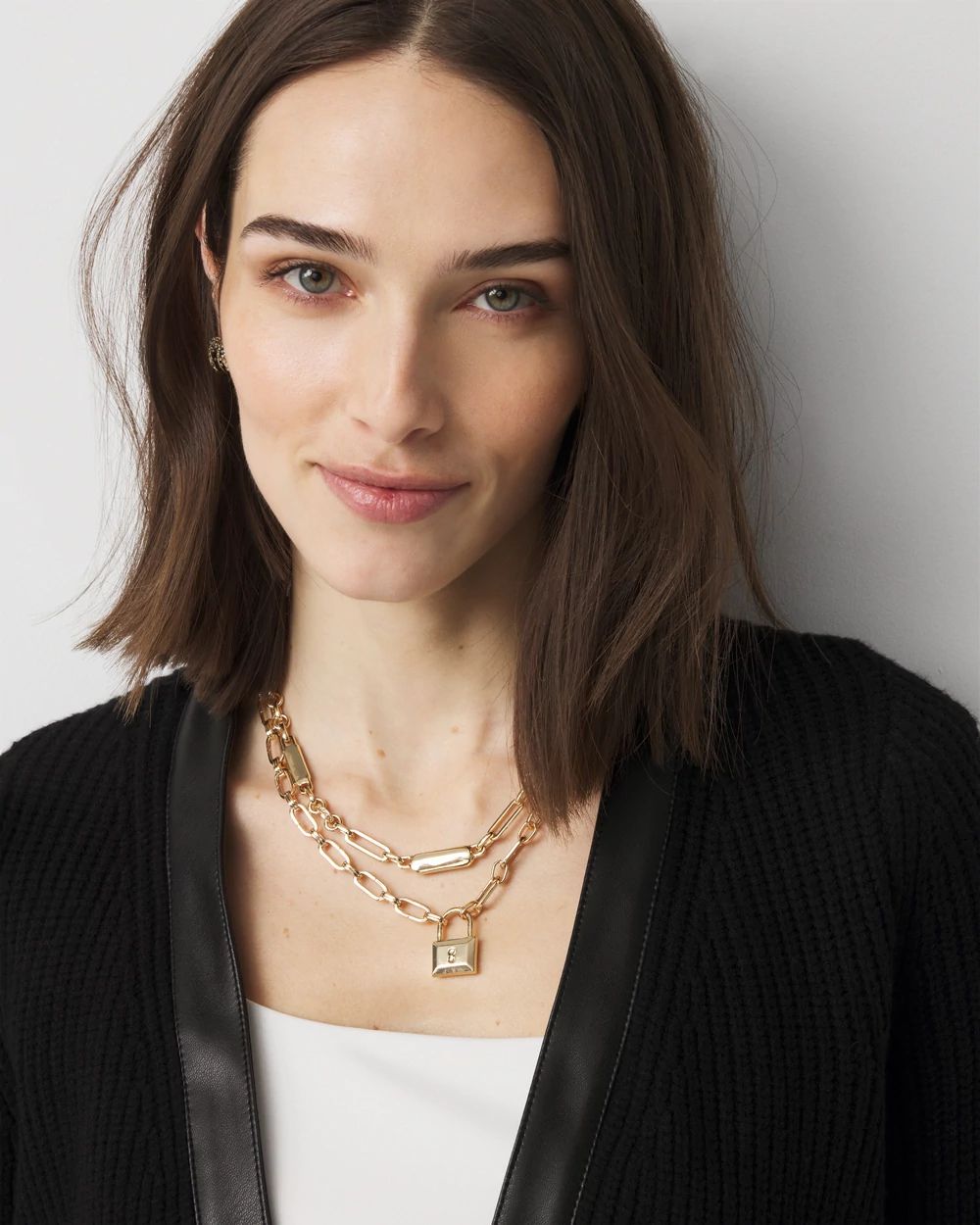 Padlock Charm Convertible Necklace