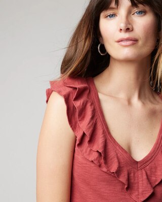 Ruffle Neck Tee