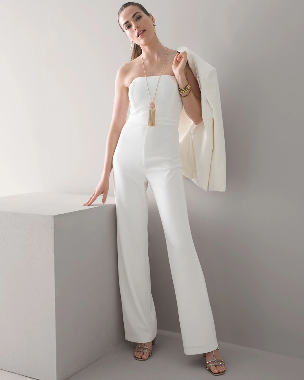 Strapless Jumpsuit White House Black Market
