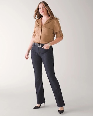 High-Rise Sculpt Skinny Flare Jeans click to view larger image.