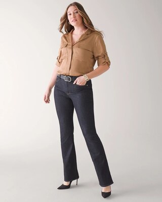 High-Rise Flare Jeans click to view larger image.