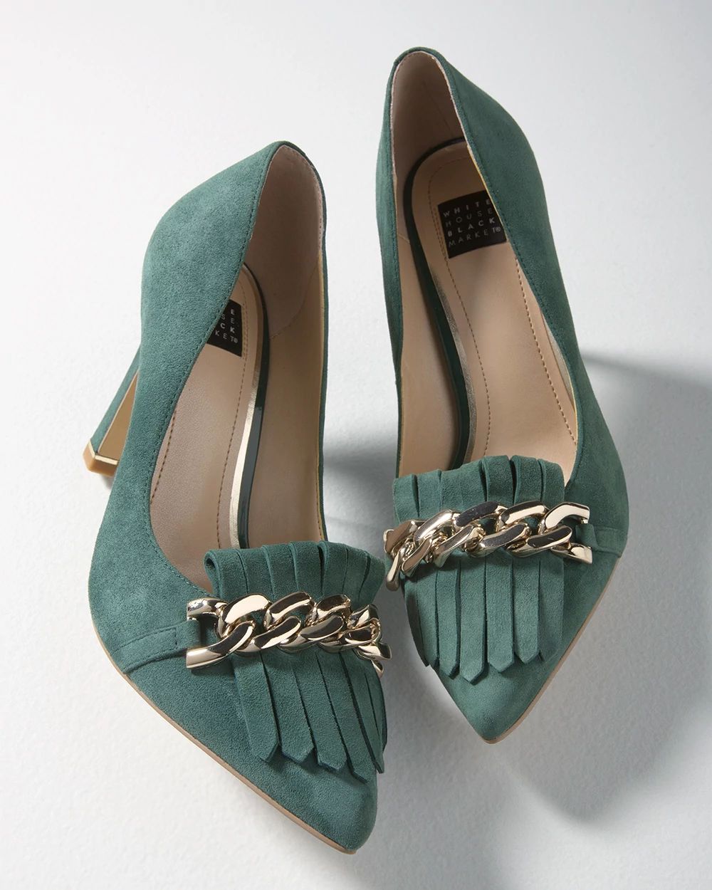 Suede Fringe High-Heel Pump