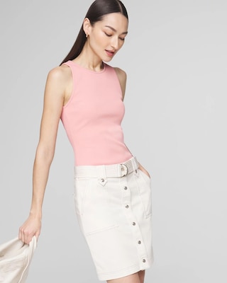 WHBM FORME™ Ribbed Stretch Tank click to view larger image.