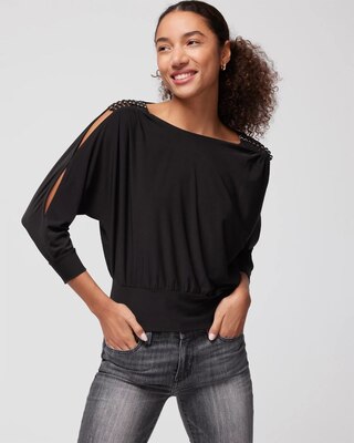 Matte Jersey Split Sleeve Top