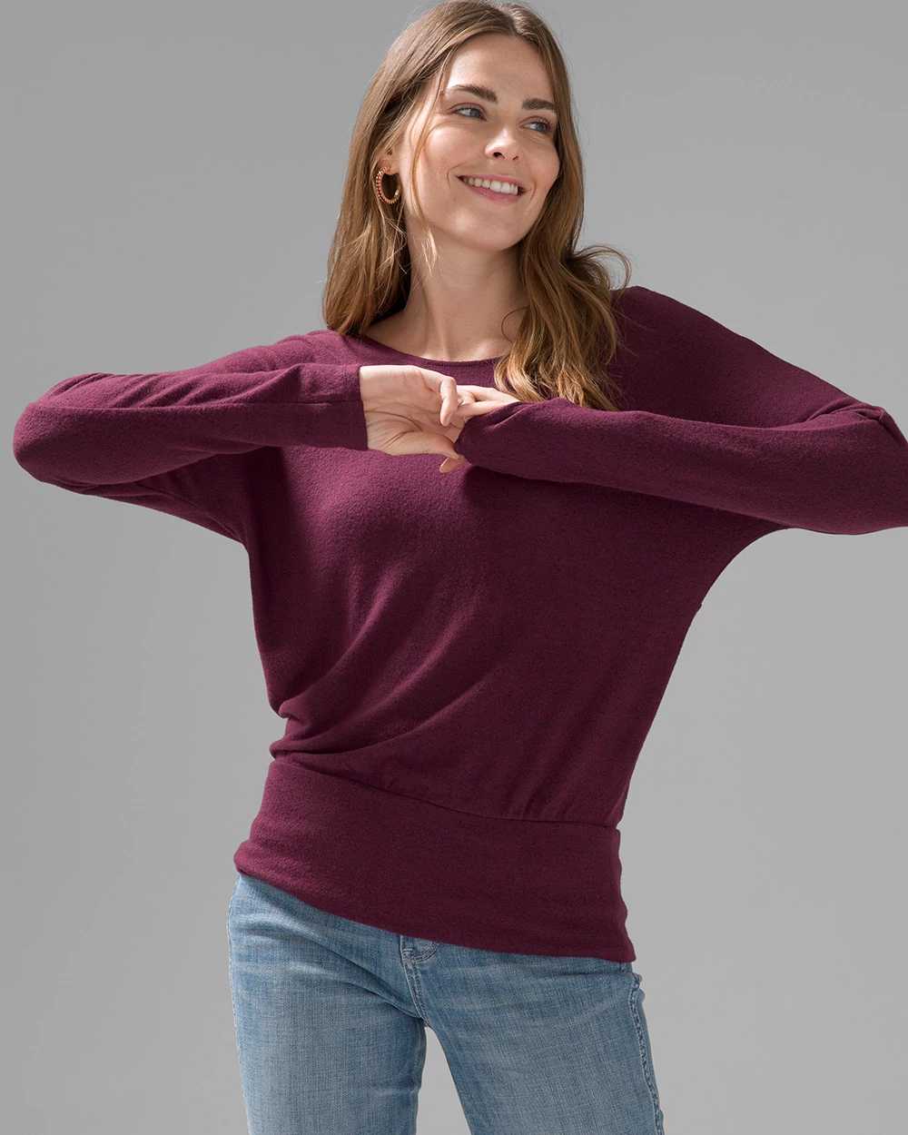 Chenille twist sale back sweater