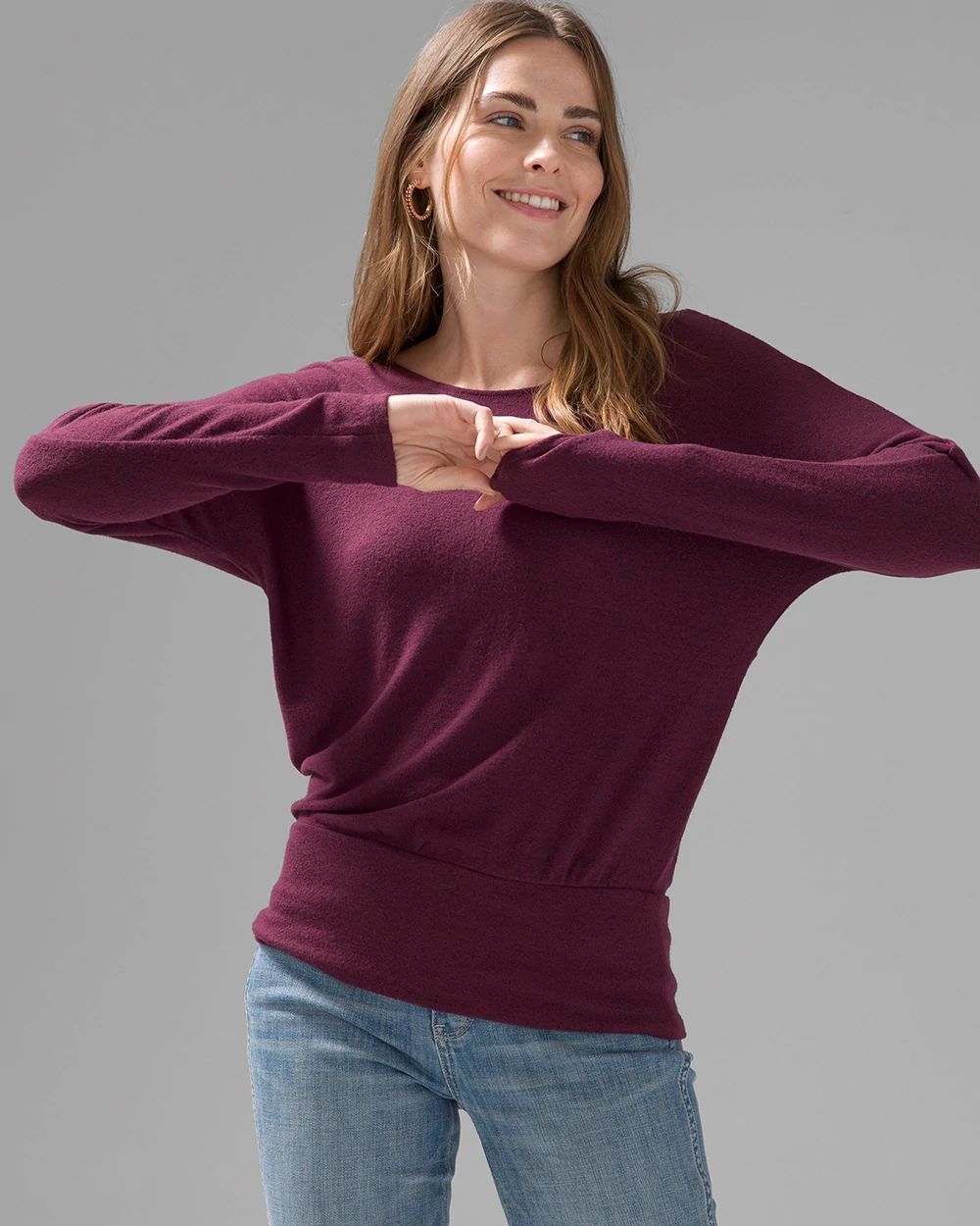 Twist back knit sweater on sale