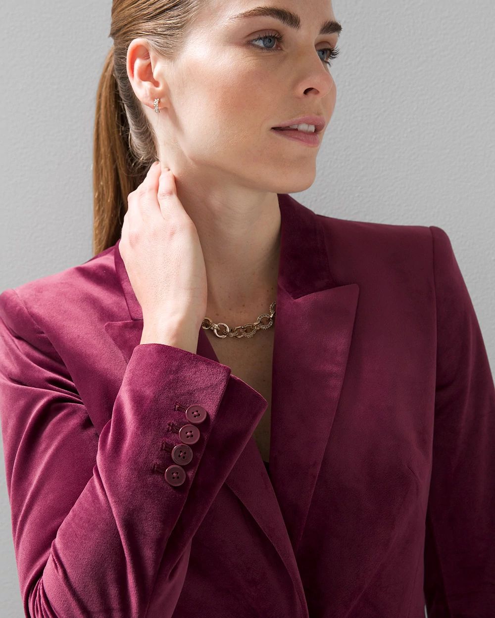 WHBM® Velvet Editor Blazer