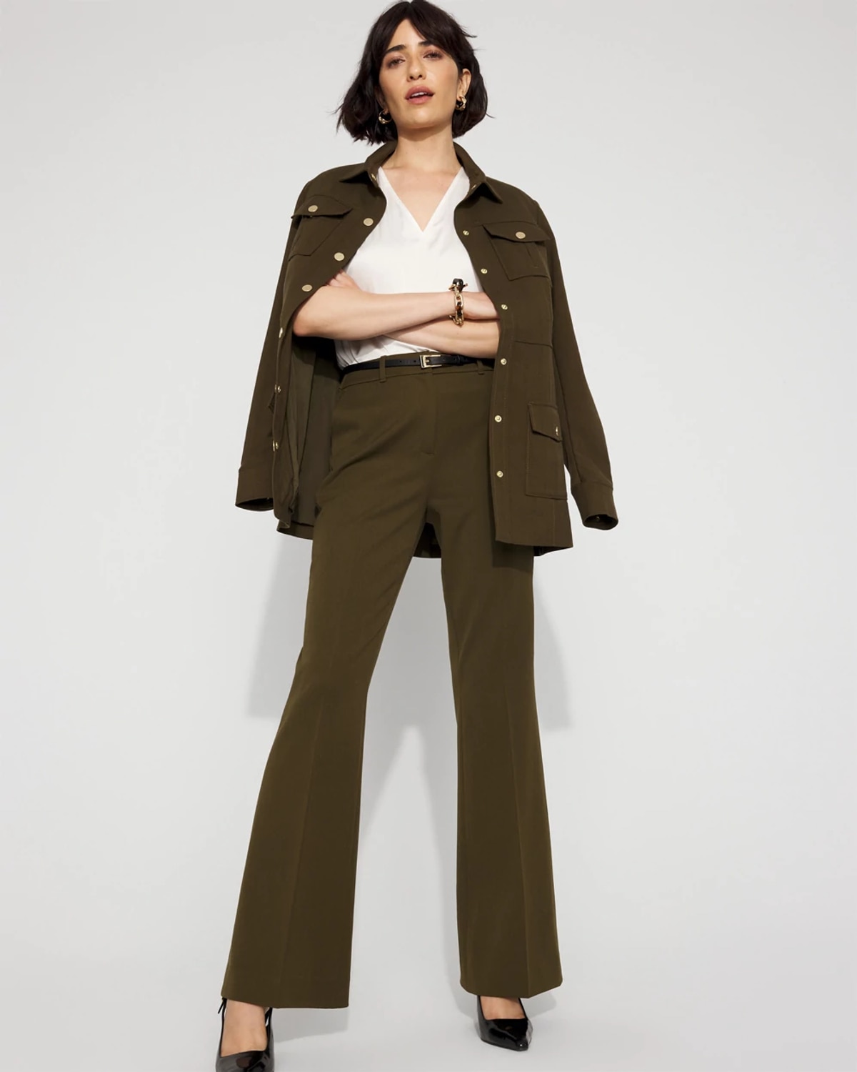 White House Black Market High-rise Piper Flare Pants