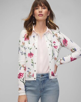 Novelty Stitch Crew Cardigan