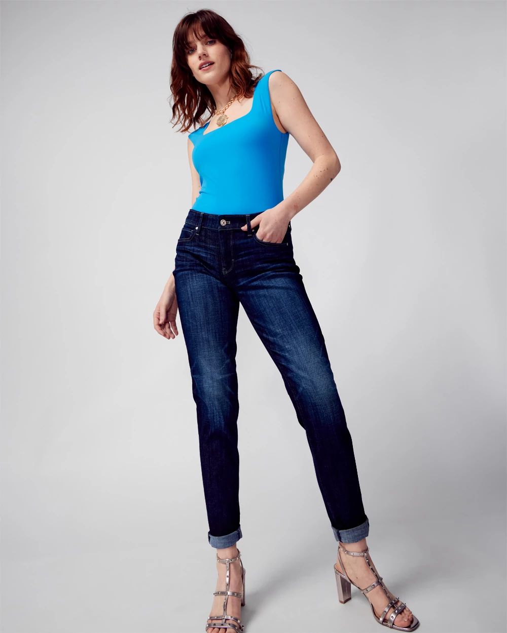 WHBM® FORME Square-Neck Top click to view larger image.