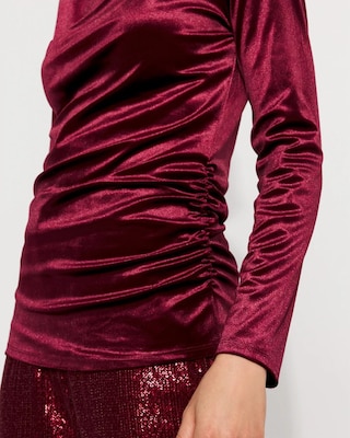 WHBM FORME™ Long Sleeve Velvet Top click to view larger image.