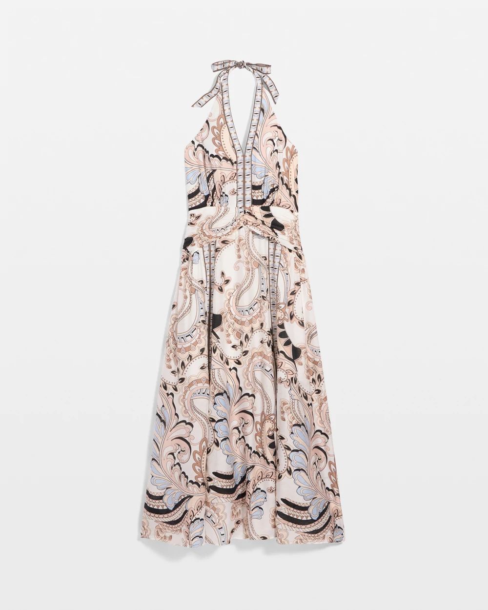 Halter-Tie Maxi Dress