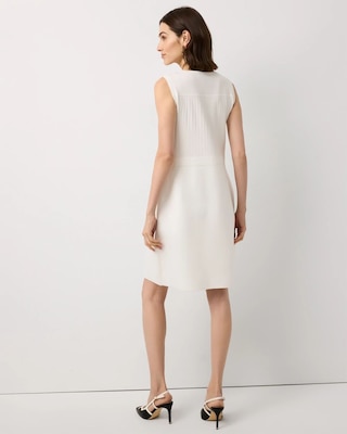 Petite Button Front Sleeveless Sweater Dress click to view larger image.