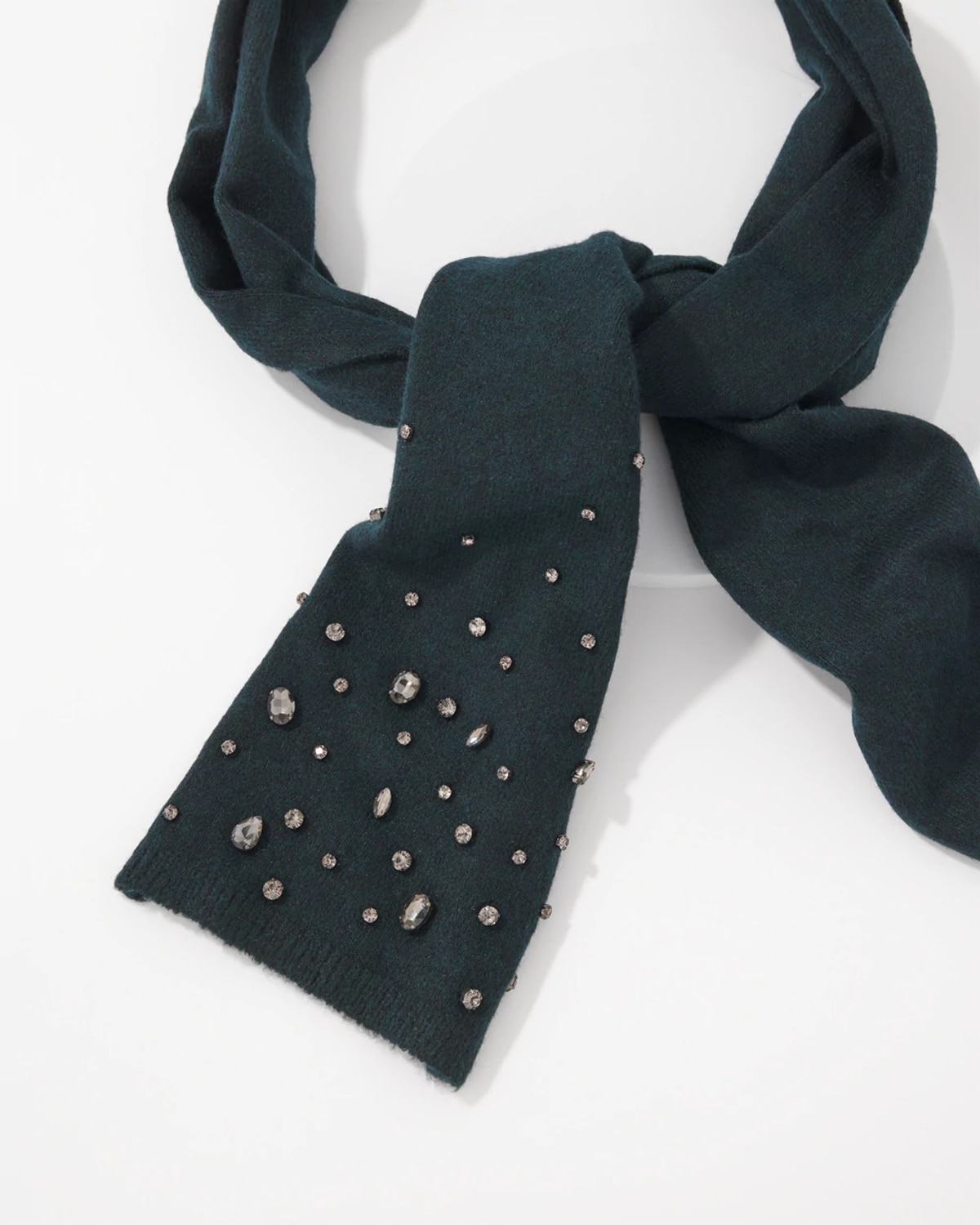 White House Black Market Rhinestone Scarf In Green